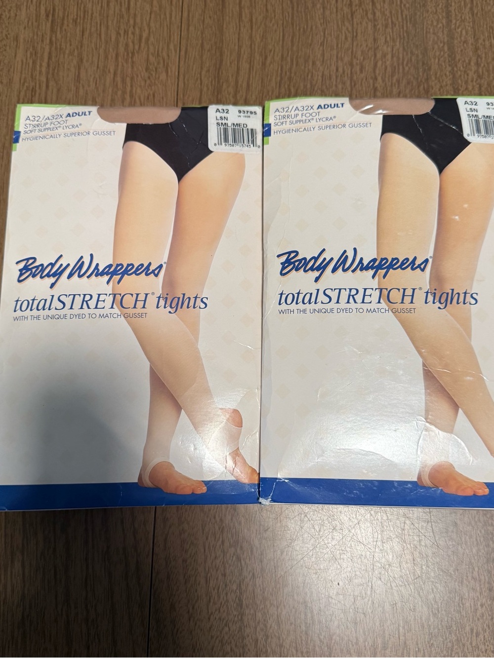 Body Wrappers Stirrup Foot A32 Total Stretch Tights in Light Tan